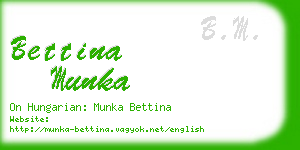 bettina munka business card